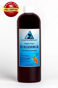 SEA BUCKTHORN OIL UNREFINED ORGANIC by H&B Oils Center CO2 EXTRACTED PURE 32 OZ - Picture 1 of 12