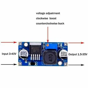 LM2596 DC-DC DC Adjustable Buck Power Supply Module Board 3A 12/24V to 12/5/3.3v - Picture 1 of 6