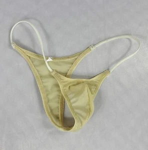 K2058 Mens Micro Bikini String waist Slightly C-thru Shiny sheer - Picture 1 of 12