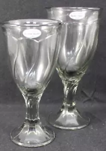Noritake Crystal Sweet Swirl Gray Set of Wine Glass and Goblet - Picture 1 of 6