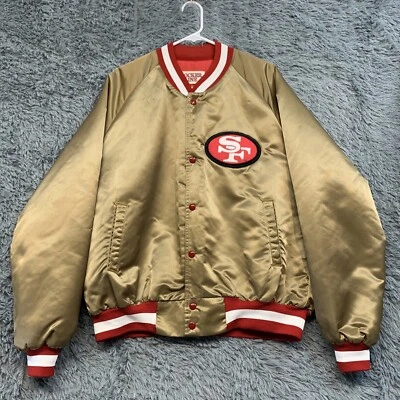 Chaqueta De Colección San Francisco 49ers SF Niners Locker Line Dorado Satinado TALLA GRANDE Foto 1 de 4