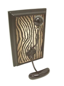 (30540) INDIVIDUAL BLACK TIGER WOOD COAT RACK HANGING HANGER - Picture 1 of 1