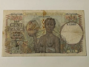 WEST AFRICA / AFRIQUE DE L'OUEST - 100 Francs - 1951 - Pick 40 - Imagen 1 de 2