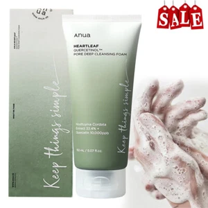 ANUA Heartleaf Quercetinol Pore Deep Cleansing Foam Mild Facial Cleanser 150ml - Picture 1 of 12