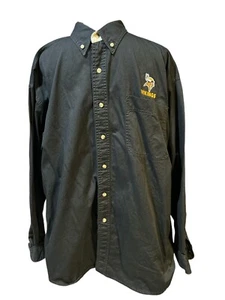 Minnesota Vikings Shirt Button CSA Vtg. Black Long Sleeve Men XL Embroidered - Picture 1 of 5