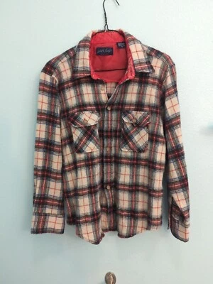 Camisa De Colección Lord & Taylor Mezcla de Lana Franela a Cuadros Abotonada Para Niños Talla XL Foto 1 de 4