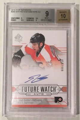 2014-15 SP Authentic Future Watch Rookie Auto Shayne Gostisbehere /999  BGS 9 - Image 1 of 2