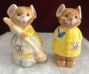 OCI Omnibus Vintage Mouse Mice Couple Salt and Pepper Shakers Korea - Picture 1 of 17