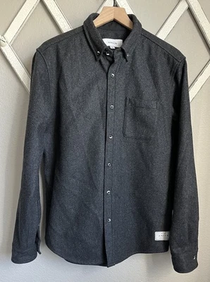 Anian Мужская XL переработанная шерстяная смесь на пуговицах Overshirt Shacket Канада - Изображение 1 из 4