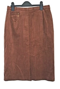 Vintage Basler Horst Brown Cord Skirt Size 10 - Picture 1 of 6