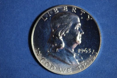 Estate Find 1963 - PROOF Franklin Half Dollar!! #N07410 - Image 1 of 2