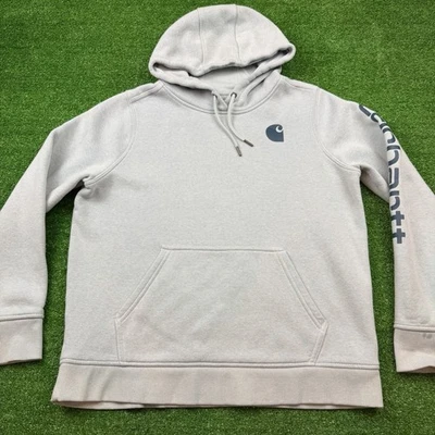 Carhartt Clarksburg Spellout Hoodie Sweatshirt Womens Sz Large Light Blue 102791 - Image 1 of 4