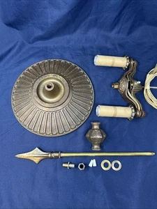 Antike REMBRANDT R7947 Stehlampe Art Deco Mission Sockel Fassungen Bruch Endstück - Bild 1 von 24