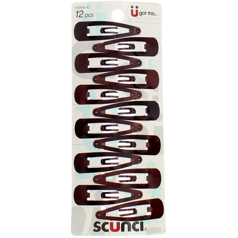 2 Pack Scunci Center Clippies Hair Barrettes, 12 Ct - Image 1 of 1