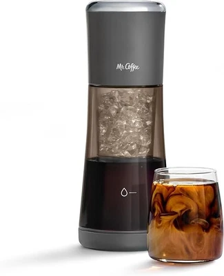 NEW Mr. Coffee Express Cold Brew 10 Mins Detachable Carafe USB Chargeable Gray - Image 1 of 4