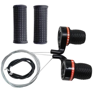 Manillar negro con empuñaduras para bicicleta de montaña de 18 velocidades - Imagen 1 de 11