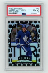 Auston Matthews 2020-21 Upper Deck Allure 2005 Shield #69 PSA 10 POP 5 Leafs - Picture 1 of 2
