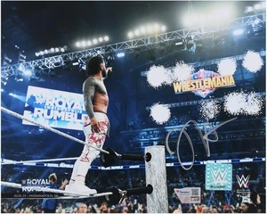 Jey Uso WWE Autographed 8" x 10" 2025 Royal Rumble Point Photograph - Picture 1 of 1