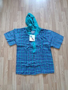 Hey-Man Men's Hooded Plaid Shirt Brand new - Picture 1 of 8