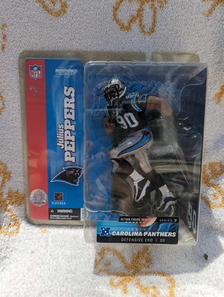 Figura McFarlane NFL Julius Peppers 2003 serie 7 selecciones deportivas Carolina Panthers Foto 1 de 2