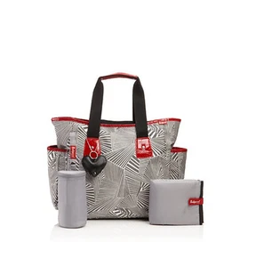 BABYMEL BABY LARGE DIAPER TOTE BAG ZEBRA GRAY NWT $98 - Picture 1 of 4