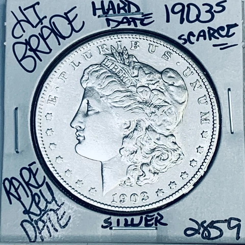 1903 S  MORGAN SILVER DOLLAR HI GRADE GENUINE U.S. MINT RARE KEY COIN 2859 Cover