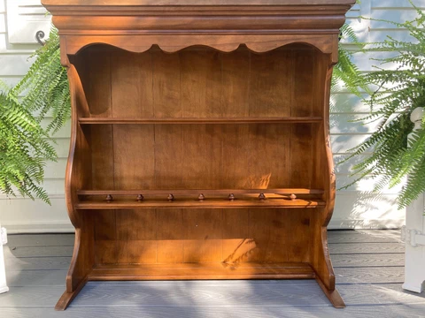 VTG ETHAN ALLEN MAPLE WOOD HUTCH CHINA CABINET TOP FOR DRESSER BUREAU SIDEBOARD Cover