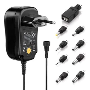 1000mA 12W Universal Netzteil 3V 4,5V 5V 6V 7,5V 9V 12V AC/DC+ 9 Adapter Stecker - Bild 1 von 12