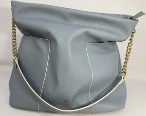 NANETTE LEPORE Lisbeth Bucket Hobo CUERO VEGANO CHAMBRAY Cartera Bolso de Hombro - Imagen 1 de 16