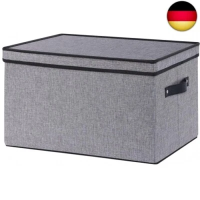 1 Pack Aufbewahrungsbox mit Deckel, faltbare Stoffbox mit Griff, verwendet für - Bild 1 von 4