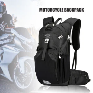 Motorcycle Backpack Waterproof Bag Reflective Safety Helmet Riding Shoulder Bags - Foto 1 di 20
