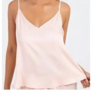 Ettitude Bamboo Cloud Pink Sateen Cami Adjust Strap Matching Storage Pouch Small - Picture 1 of 11
