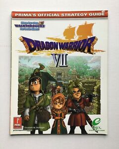 PRIMA Playstation DRAGON WARRIOR VII Official Game Strategy Guide Book + Map