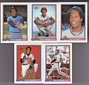 1991 BOWMAN ROD CAREW TRIBUTE COMPLETE SET 1-5 - Picture 1 of 2