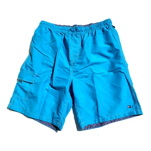 Tommy Hilfiger Youth Swim Shorts Size XL (32W) Blue, Built-in-Brief Pockets - Picture 1 of 17