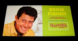 EDDIE FISHER 1960s HARRAH'S TAHOE SOUVENIR POSTCARD MORO-LANDIS DANCERS - Picture 1 of 1