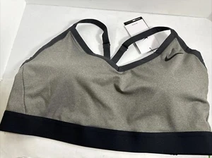 Nike Indy Sports Bra Plus Size 2X Gray Black dn4222-091 New - Picture 1 of 8