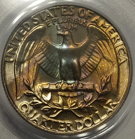 1968-D Washington Quarter PCGS MS66 ~ Toned Cover