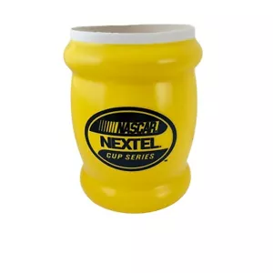 NASCAR Nextel Cup Series Coozie Koozie Insulated Beer Soda Yellow Rare Vintage - Picture 1 of 5