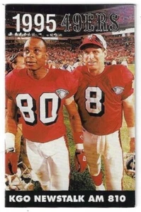 ¡Horario de fútbol americano de la NFL de los 49ers de San Francisco 1995!!! KGO Newstalk AM 810 - Imagen 1 de 1