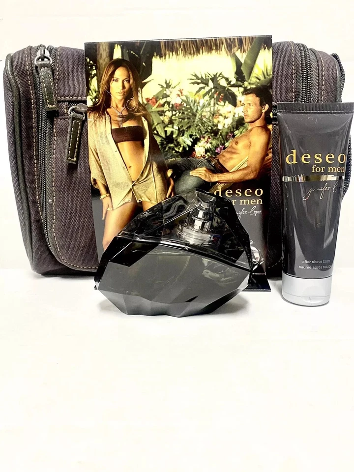 Juego de 3 piezas DESEO for Men de Jennifer Lopez 3,4 oz EDT + 2,5 oz A/bálsamo de afeitado + bolsa de viaje Foto 1 de 1