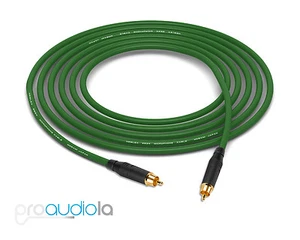 Cable cuádruple Mogami 2534 | Anfenol negro RCA a RCA | Verde 18 pies 18 pies 18' - Imagen 1 de 1