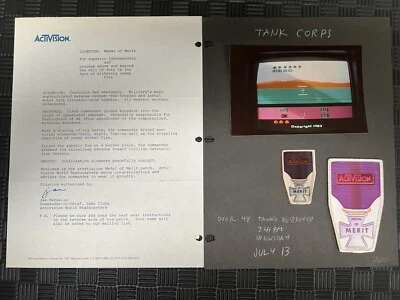 Atari Video Game Vintage Activision Patch - 2600 Robot Tank Medal of Merit - Image 1 of 3