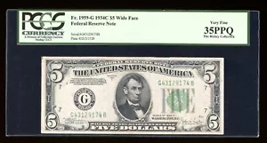 DBR 1934-C $5 FRN Chicago Wide Fr. 1959-Gw PCGS 35 PPQ Serial G43129174B - Picture 1 of 2