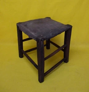 ✅ RARISSIMO ANTICO SGABELLO CALZOLAIO EPOCA 800 IN ROVERE E PELLE ANTIQUE - 4509 - Bild 1 von 7