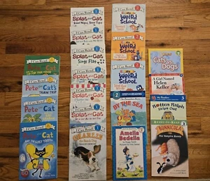 20 I Can Read Scholastic Variety Book Lot Levels 1 2 3 Pete & Splat The Cat Etc - Imagen 1 de 10