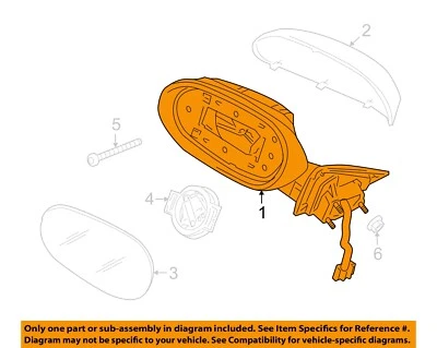 Espejo retrovisor derecho usado se adapta a: Jaguar Xj8 Power Vanden Plas 2006 plataforma plegable eléctrica Foto 1 de 4