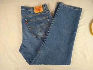 Pantalones de mezclilla Levi's 505 para hombre W38 L30 calce regular azul algodón recto clásico  - Imagen 1 de 14