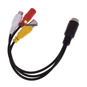 Male to RCA Phono Male 4 Pin 4Pin Monitor Aviation Head Extension Adapter cable - Picture 1 of 5