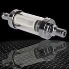 10mm Inline Universal Chrome & Glass Fuel Filters Car Petrol Diesel 3/8"  IN/OUT